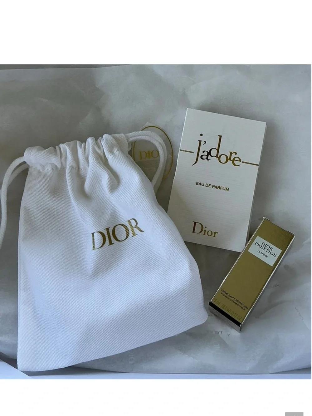 Dior Prestige La Crème 5ml Gift Set J’adore Pouch & Sample Authentic NIB